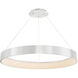 Corso LED 42.5 inch Brushed Aluminum Pendant Ceiling Light in 4.5in, 43in, dweLED