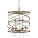 Trumbull 9 Light 26 inch Brittannia Gold Pendant Ceiling Light