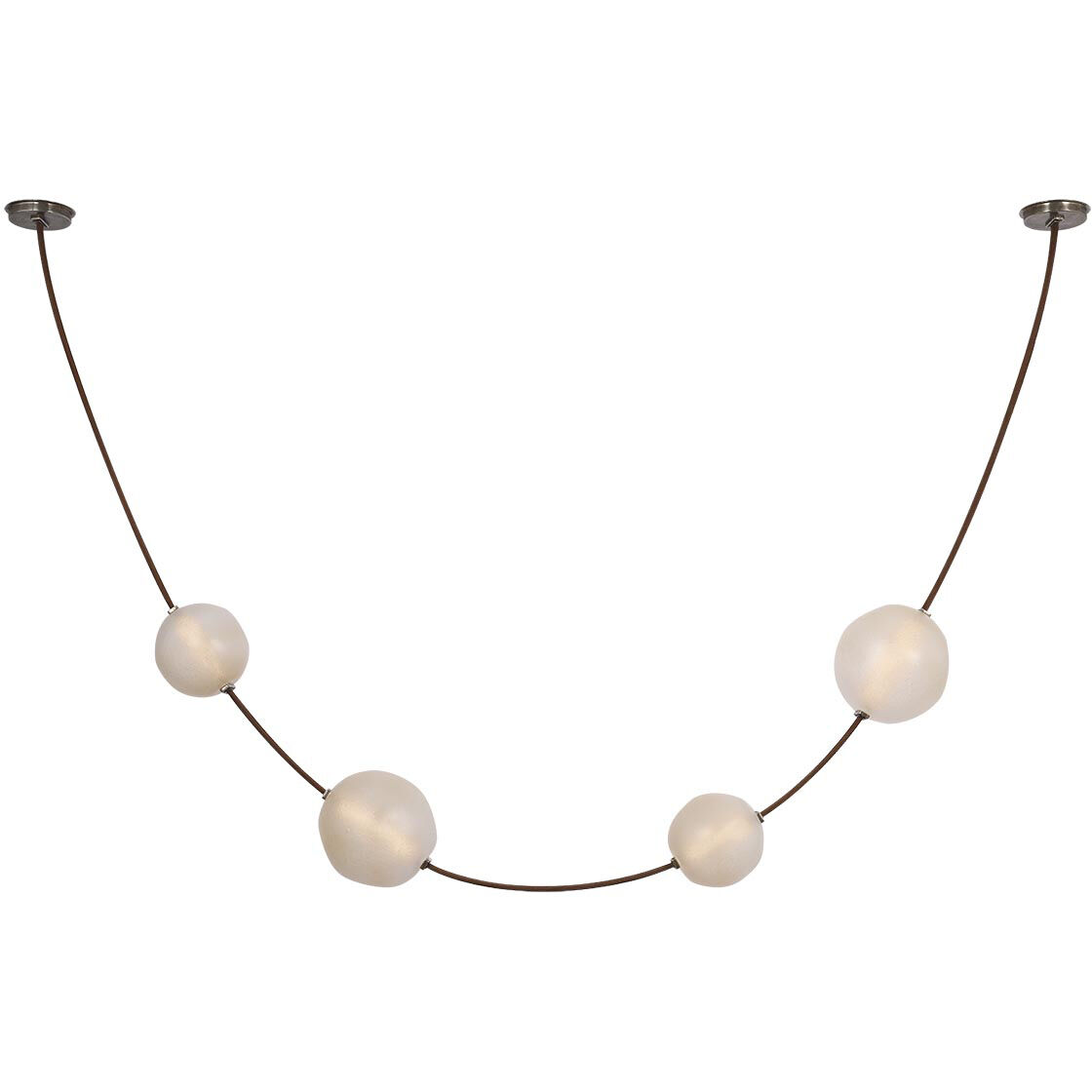 Anne-Marie Barton Dune LED 8 inch Russet Suede and Mottled Pewter Belted Light Ceiling Light