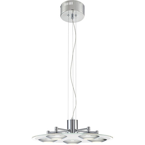 Fruma LED 19 inch Chrome Pendant Ceiling Light