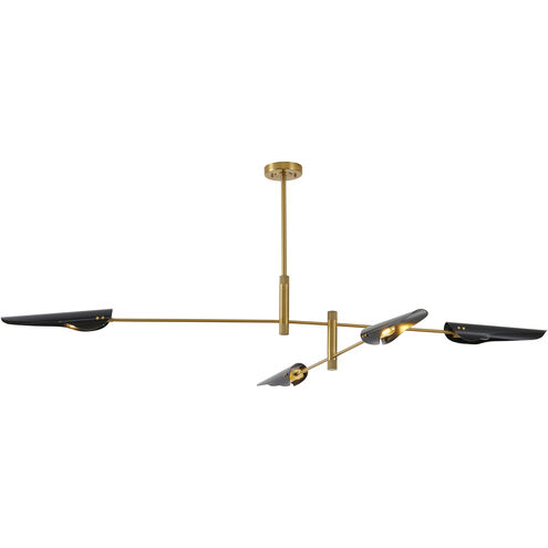 Canada 4 Light 60 inch Gold Chandelier Ceiling Light