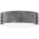 Open Air Sawyer LED 15 inch Aged Zinc with Distressed Black Outdoor Flush Mount
