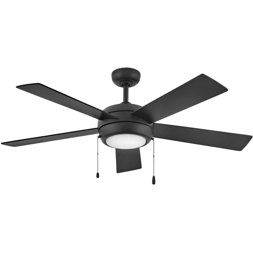 Croft 52 inch Matte Black with Matte Black, Walnut Blades Fan, Regency Series