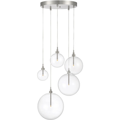 Modern LED 28 inch Brushed Nickel Pendant Ceiling Light