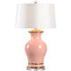 Shayla Copas 32 inch 100.00 watt Coral Glaze/Metallic Gold/Clear Table Lamp Portable Light