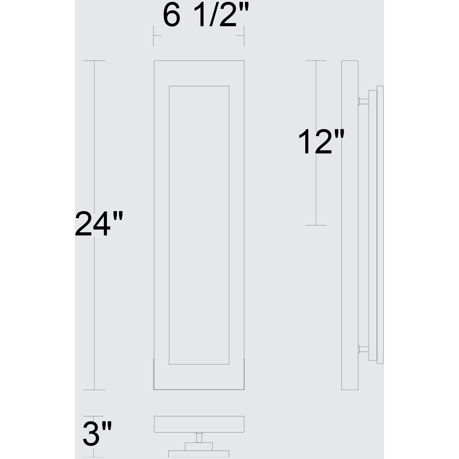 Zoey LED 24 inch Painted Antique Brass Outdoor Wall Sconce