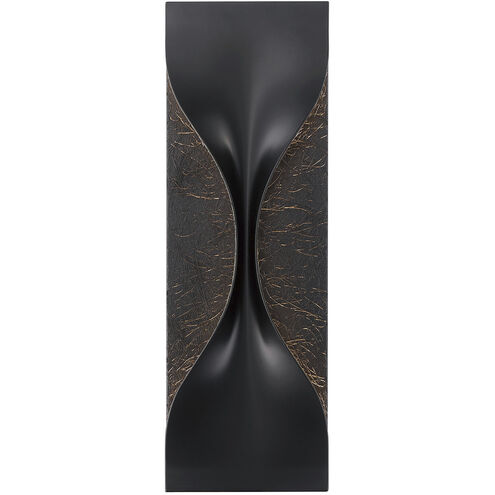 Shayla 1 Light 18 inch Gold and Black Outdoor Wall Sconce