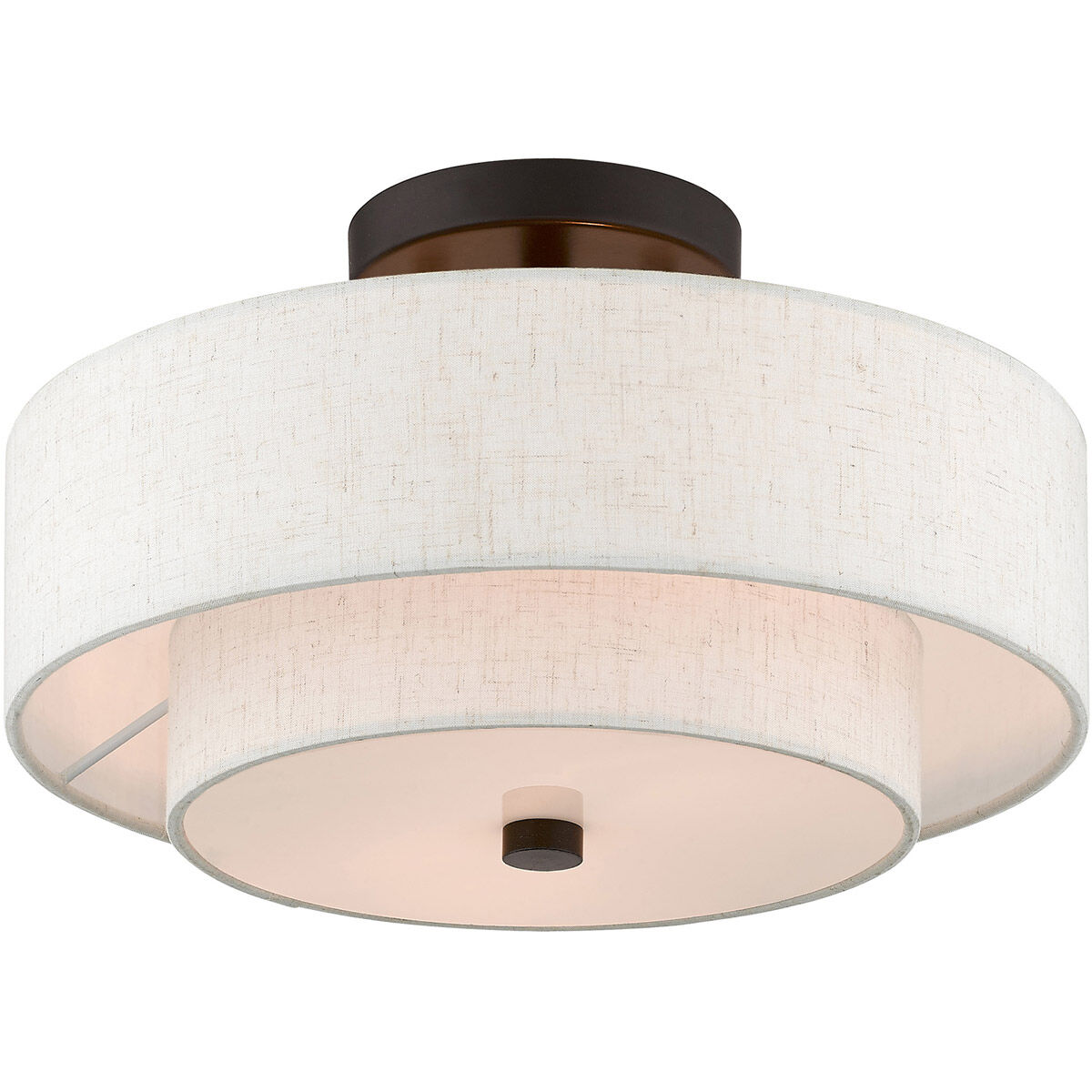 Claremont 2 Light 13 inch English Bronze Semi-Flush Mount Ceiling Light