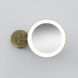 Mascali LED 11.26 inch Matte Brushed Brass Bathroom Magnifying Mirror Wall Light