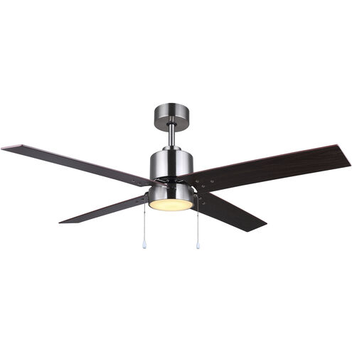 Tempest 52 inch Brushed Nickel with Gray Blades Ceiling Fan