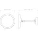 Mascali LED 11.26 inch Matte Black Bathroom Magnifying Mirror Wall Light