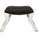 Claw Leg 21 inch White Weathered Saddle Stool