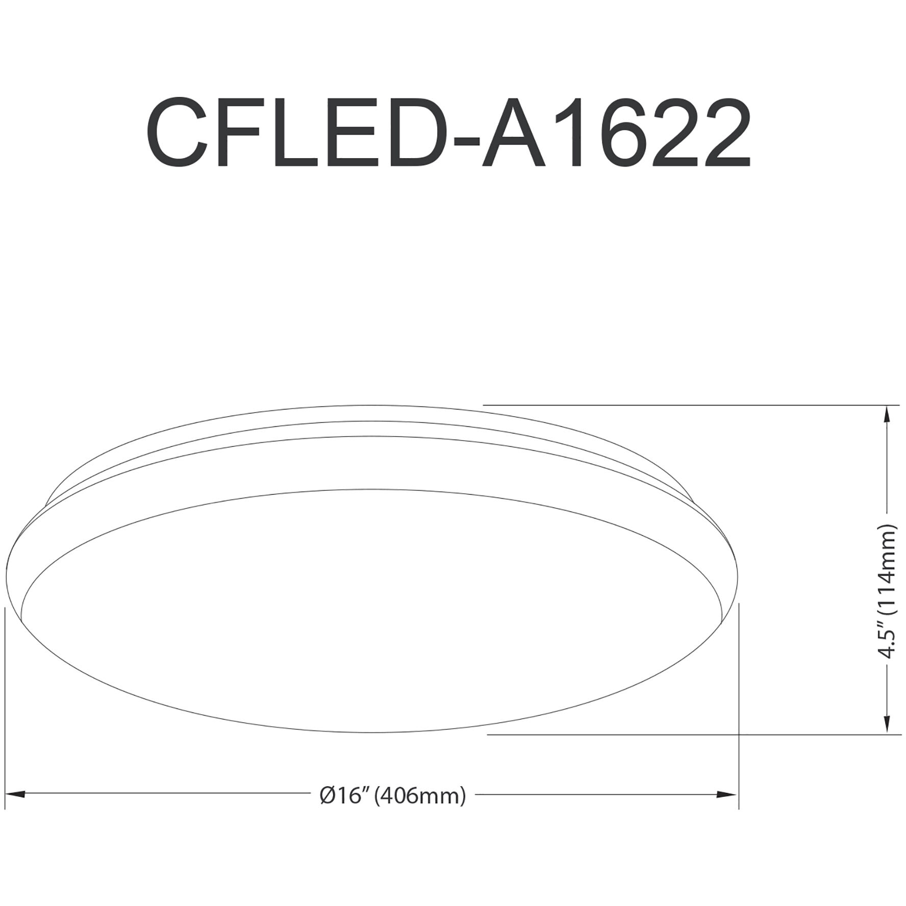 Modern LED 16 inch Flush Mount Ceiling Light