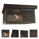 Windsor 2 Light 14 inch Mahogany Bronze Flush Mount Ceiling Light