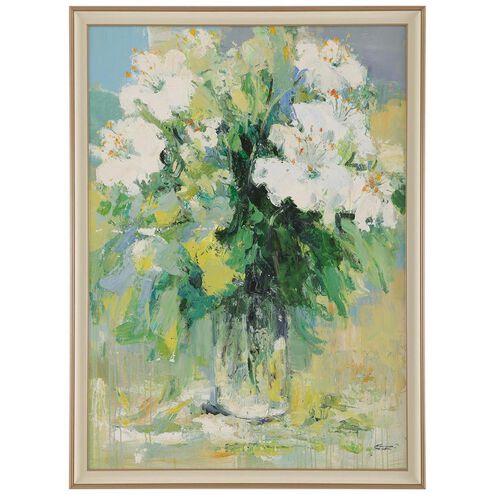Shi Fei's Elegant Still Life 59.5 X 43.5 inch Oils And Original Art, Florals