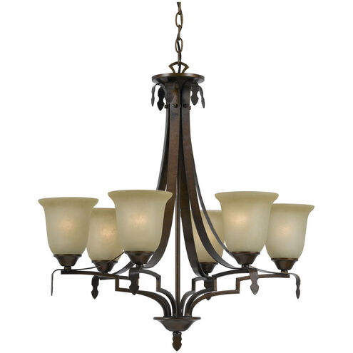 Dabois 6 Light 28 inch Gold Bronze Chandelier Ceiling Light