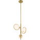 Teatro 3 Light 15 inch Brushed Gold Pendant Ceiling Light