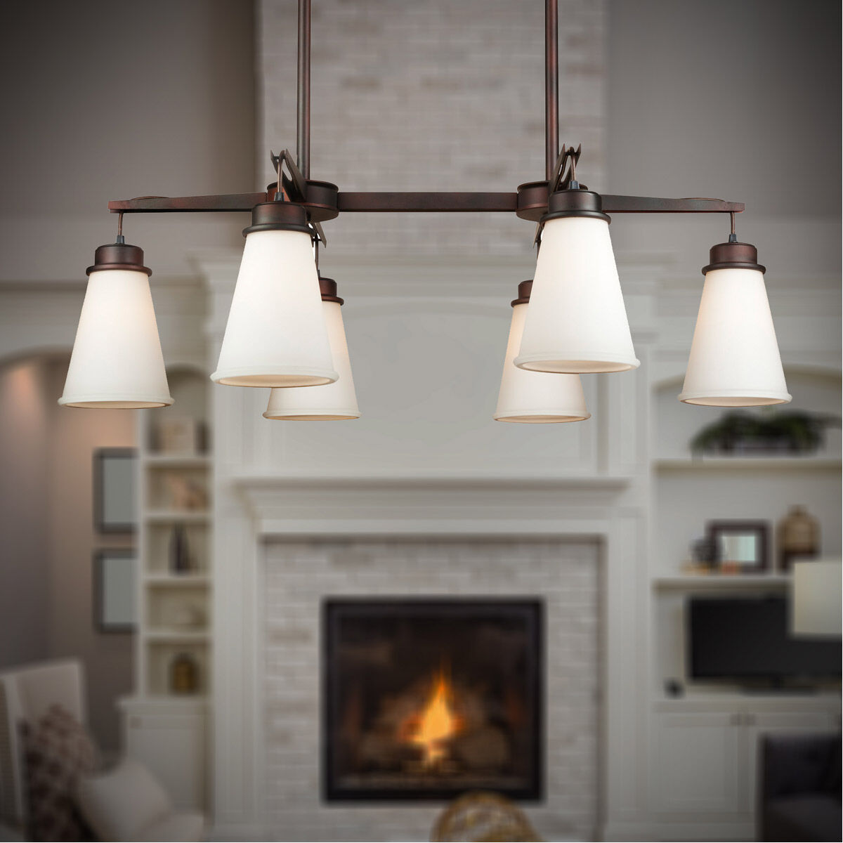 Aubrey 6 Light 26 inch Antique Bronze Chandelier Ceiling Light