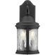 Ashmore 2 Light 15 inch Textured Black Outdoor Wall Lantern