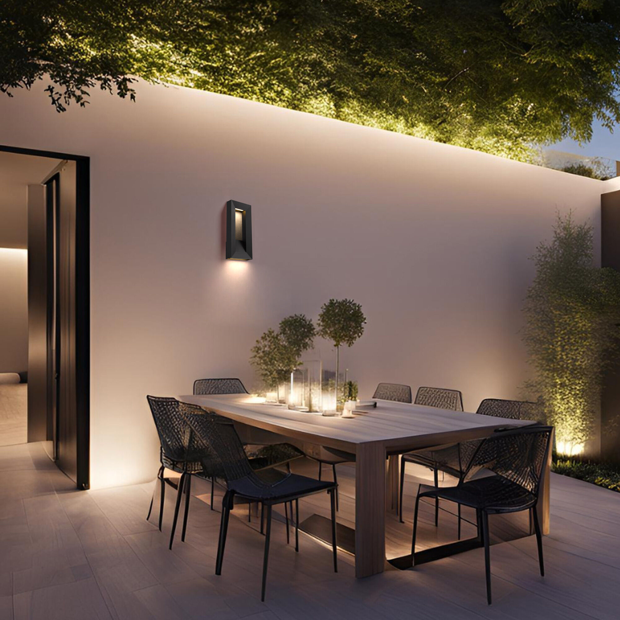 Paletto LED 16 inch Sand Black Outdoor Wall Sconce