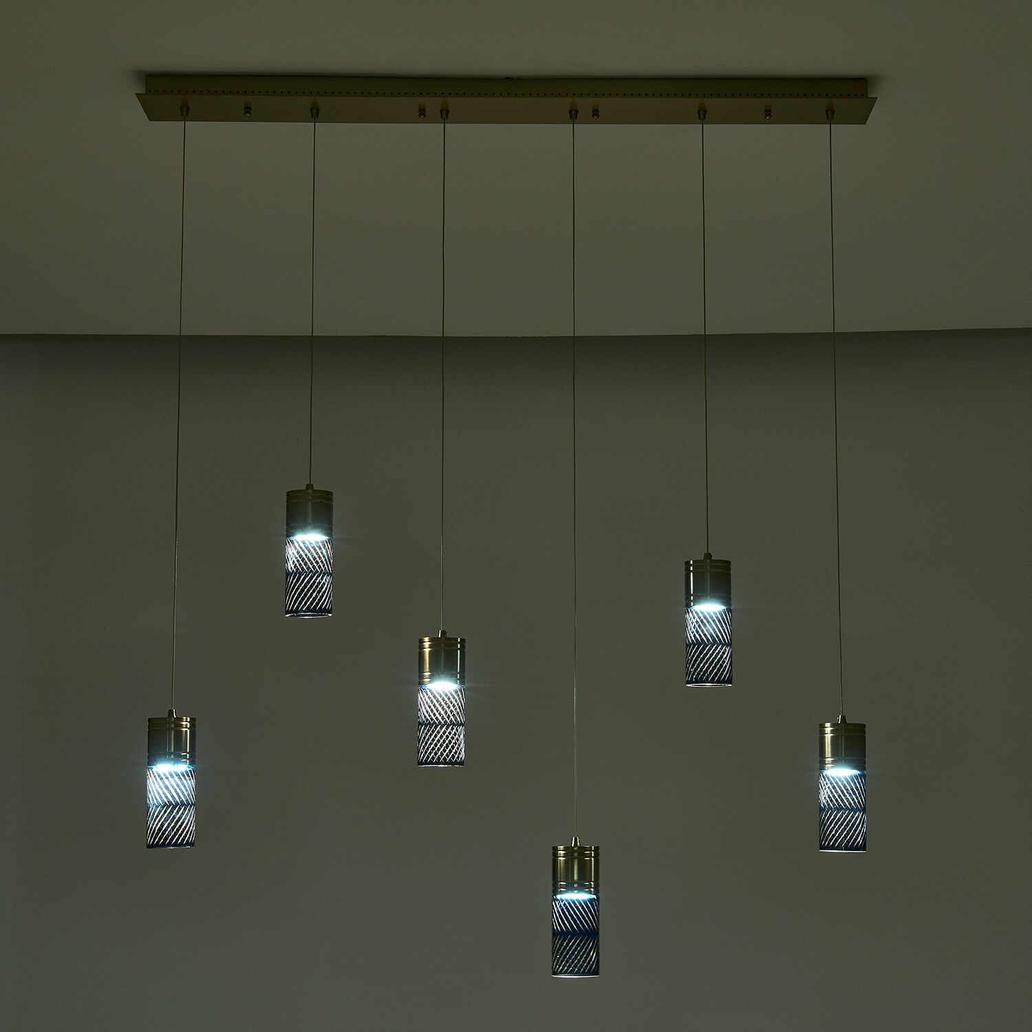 Kiriko LED 5.5 inch Winter Brass Linear Pendant Ceiling Light