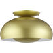 Domma 3 Light 17 inch Soft Gold Semi Flush Mount Ceiling Light, Large