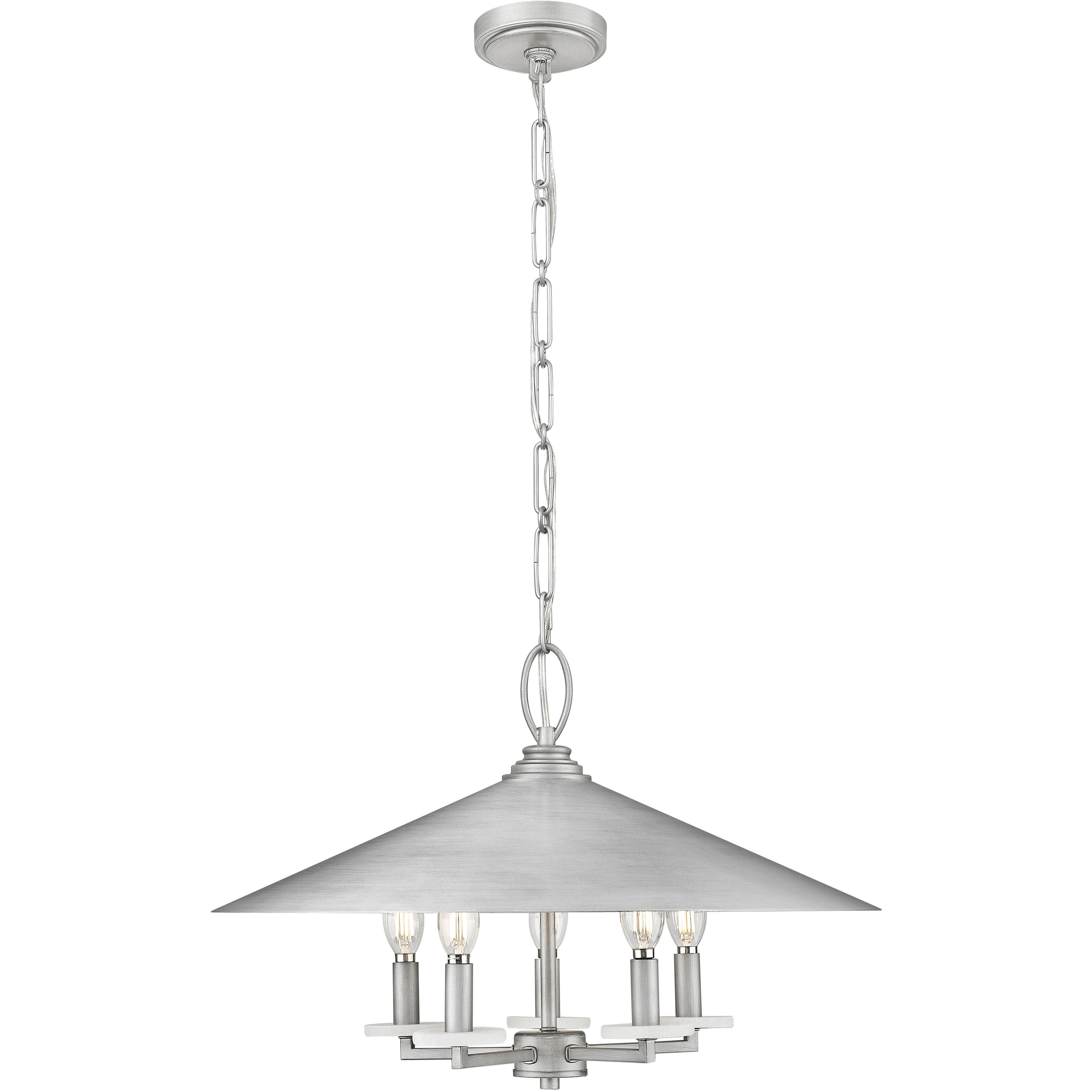 Rialto 5 Light 22 inch Signature Pewter Pendant Ceiling Light