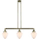 Franklin Restoration Bullet 3 Light 38 inch Antique Brass Island Light Ceiling Light