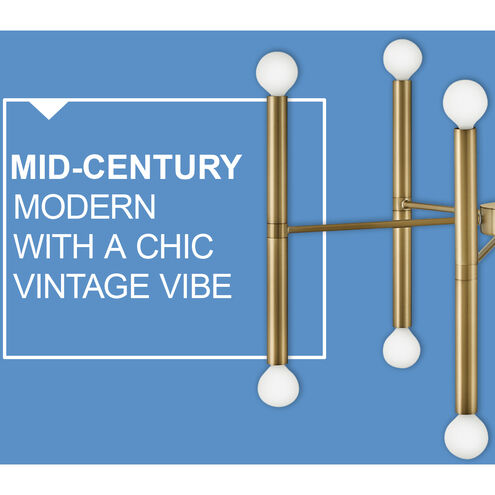 Millie LED 24 inch Lacquered Brass Chandelier Ceiling Light