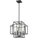 Titania 4 Light 18 inch Matte Black Chandelier Ceiling Light