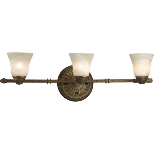 Savannah 3 Light 24 inch Burnished Chestnut Close-to-Ceiling Ceiling Light