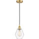 Edison Cindyrella 1 Light 6 inch Satin Gold Mini Pendant Ceiling Light