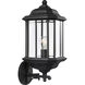 Kent 1 Light 19.25 inch Black Outdoor Wall Lantern, Large