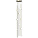 Constellation LED 6 inch Satin Brass Chandelier Ceiling Light in 3000K, White, Standard Suspension
