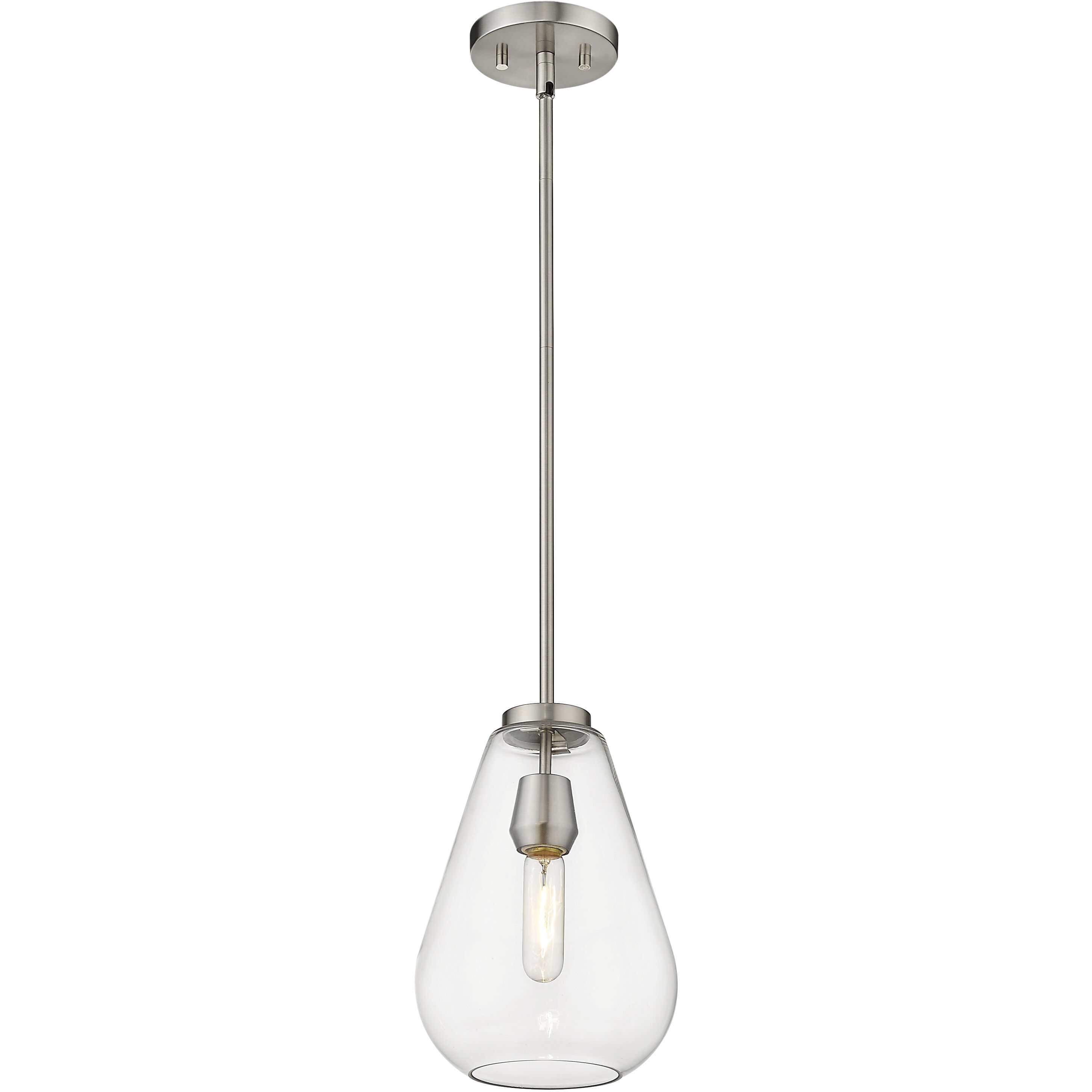 Ayra 1 Light 8 inch Brushed Nickel Pendant Ceiling Light