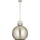 Newton Sphere 1 Light 16 inch Satin Nickel Pendant Ceiling Light