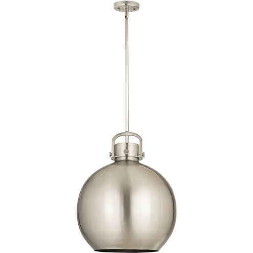 Newton Sphere 1 Light 16 inch Satin Nickel Pendant Ceiling Light
