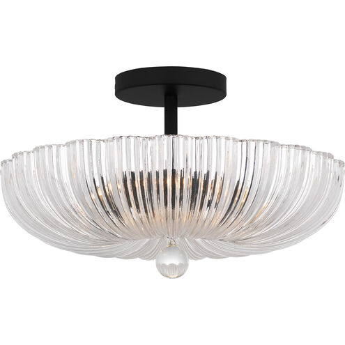 Belmond 3 Light 15.75 inch Matte Black Semi-Flush Mount Ceiling Light, Medium