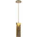Parallel LED 2.3 inch Gilded Brass Pendant Ceiling Light in Bronze Granite, 2700K LED
