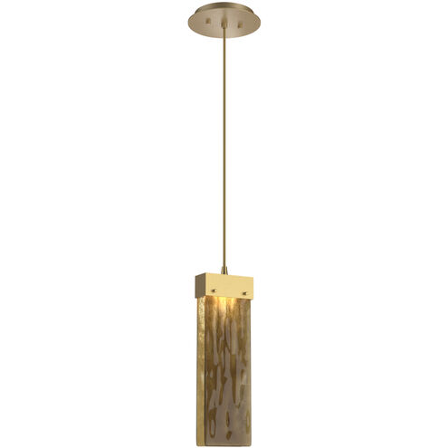 Parallel LED 2.3 inch Gilded Brass Pendant Ceiling Light in Bronze Granite, 2700K LED