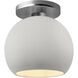 Radiance LED 10 inch Bisque and Brushed Nickel Semi Flush Ceiling Light