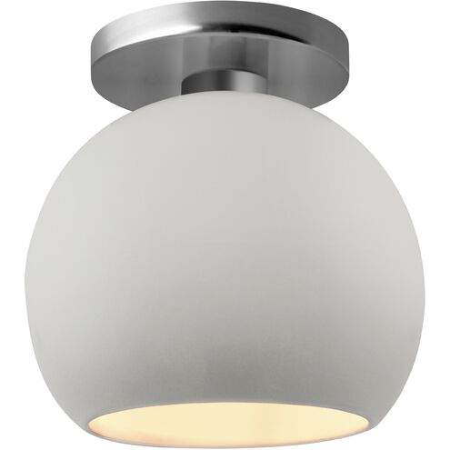 Radiance LED 10 inch Bisque and Brushed Nickel Semi Flush Ceiling Light