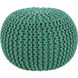 Malmo 14 inch Emerald Pouf, Round