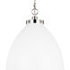 C&M by Chapman & Myers Wellfleet 1 Light 17.5 inch Matte White and Polished Nickel Pendant Ceiling Light in Matte White / Polished Nickel