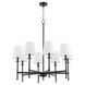 Belshaw 8 Light 33 inch Matte Black Chandelier Ceiling Light