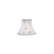 Allison White Embroidered Floral 6 inch Clip On Shade