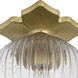 Orly 1 Light 10 inch Aged Brass Semi Flush Ceiling Light