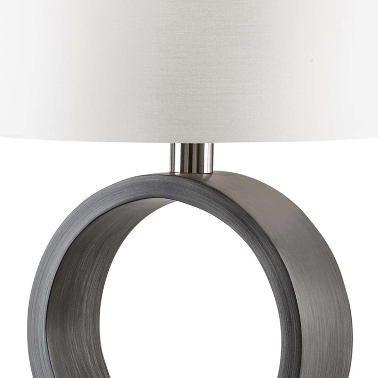 Tracey 25 inch 100.00 watt Brushed Nickel and Charcoal Gray Table Lamp Portable Light