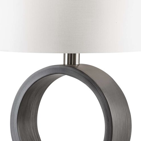 Tracey 25 inch 100.00 watt Brushed Nickel and Charcoal Gray Table Lamp Portable Light