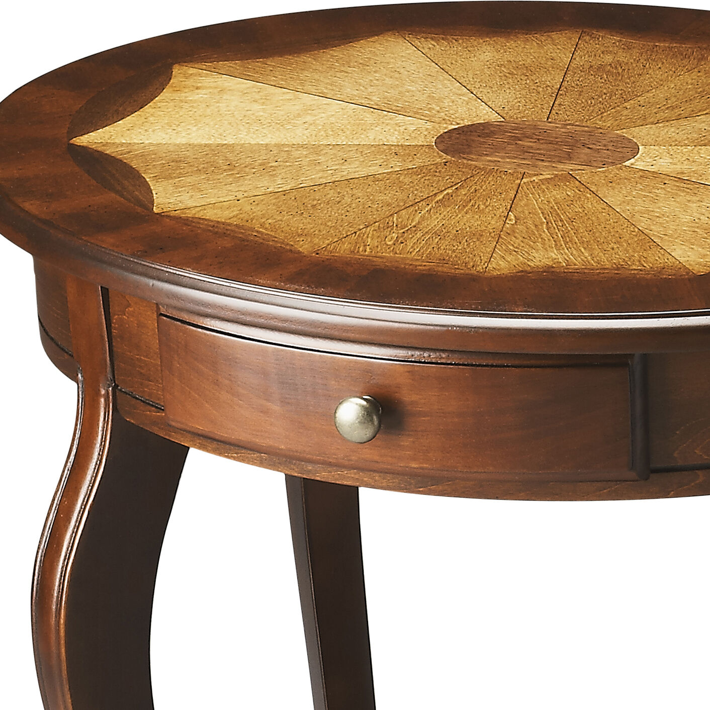 Jeanette  26 X 24 inch Plantation accent Table, Oval